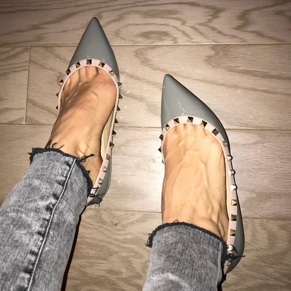 valentino garavani rockstud ballerinas